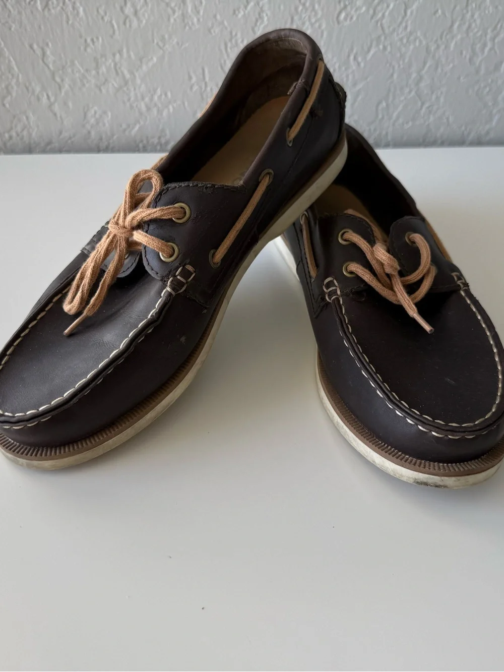 Sonoma Men’s Boat Shoes Size 8.5 Wide Brown Faux Leather Loafers Kohl's